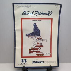 Paragon Stewart Moskowitz American Rabbit Funny Retro Cross Stitch Pattern Book